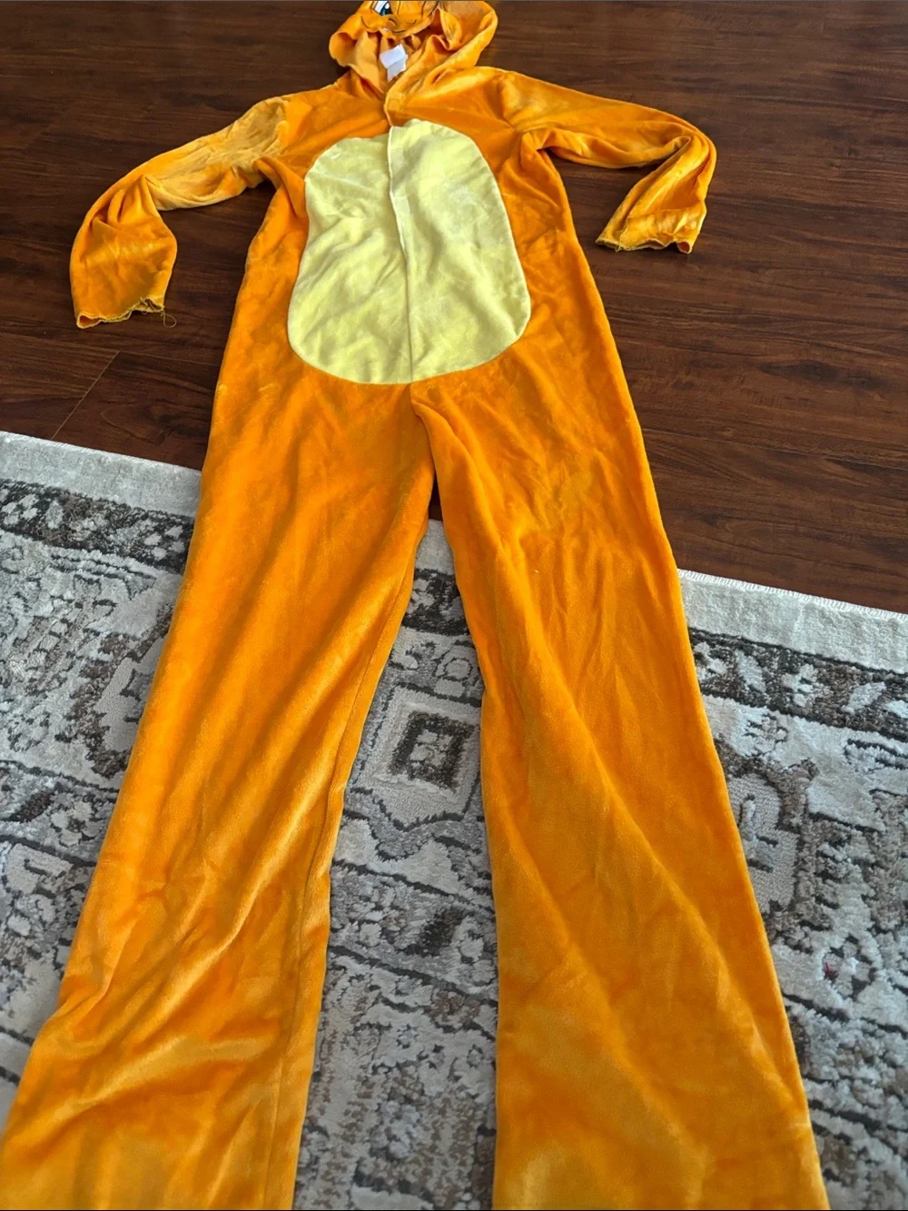 Pokemon Orange and Yellow Hooded Onesie Costume